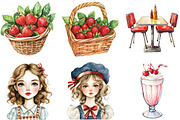Watercolor Americana Girl Clipart, an Illustration by Designking (Thumbnail 2 of 5)