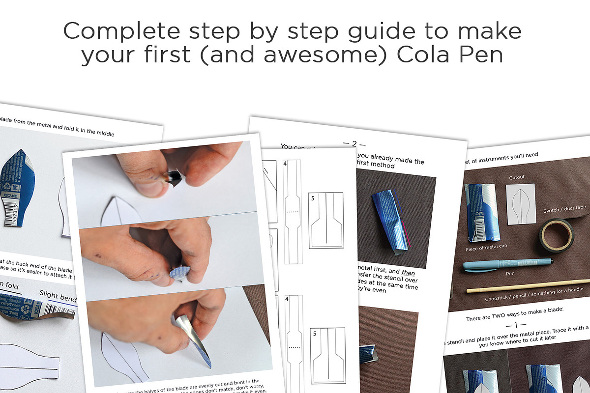 Cola Pen How to Make Tutorial, a Stationery Template by ZenLettering (Photo 3 of 6)