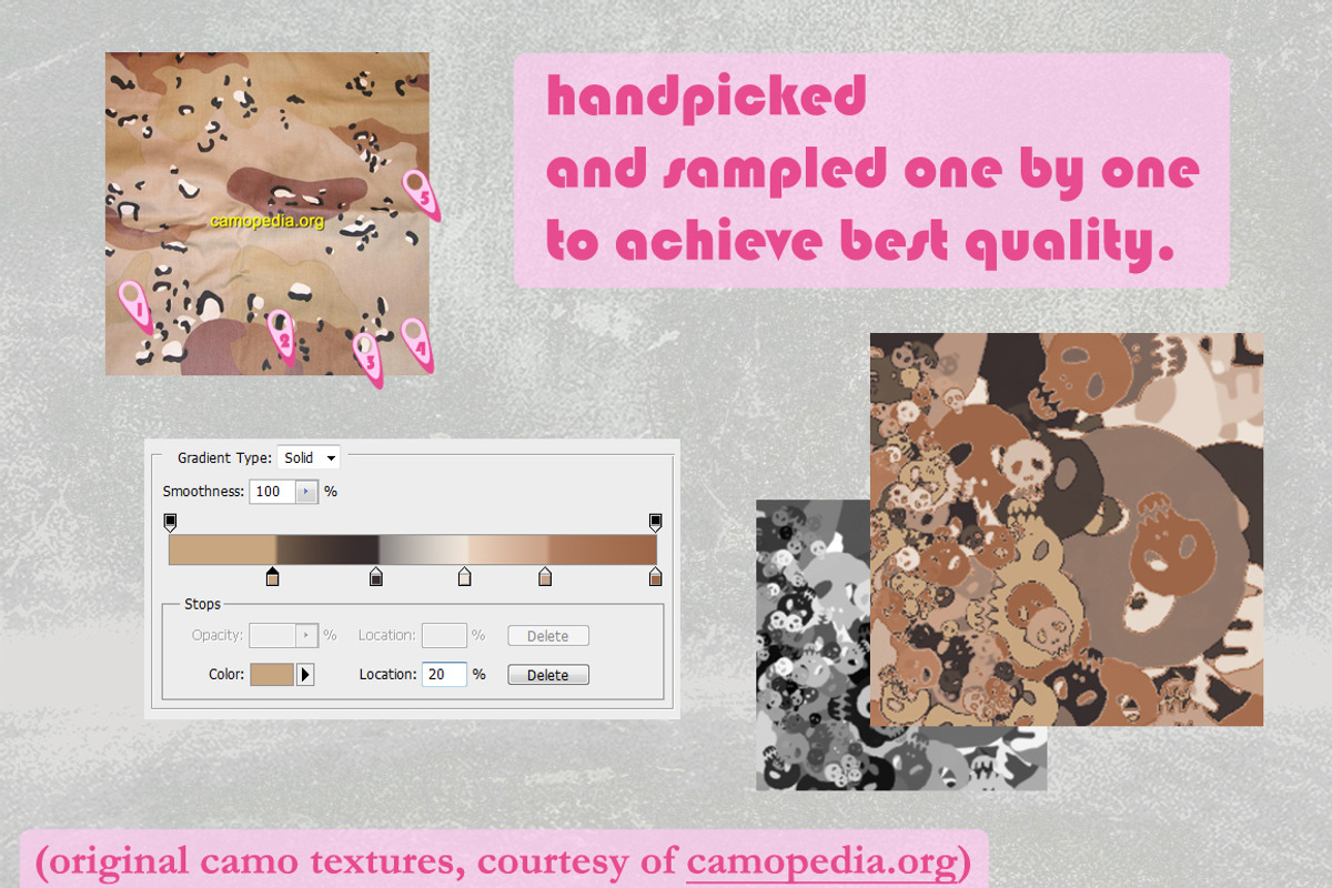 Instant Camo & skull brush bonus, a Gradient Add-On by Shirakawa Maya (Photo 3 of 5)