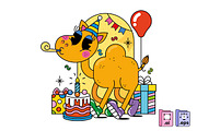 Birthday Camel, an Animal Illustration by MISS CHATZ (Thumbnail 3 of 3)