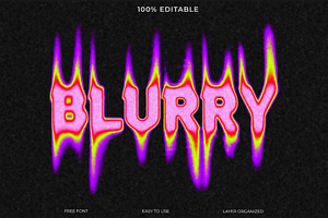 Blurry Text Effect Style PSD, a Brushes & More by Imamul001