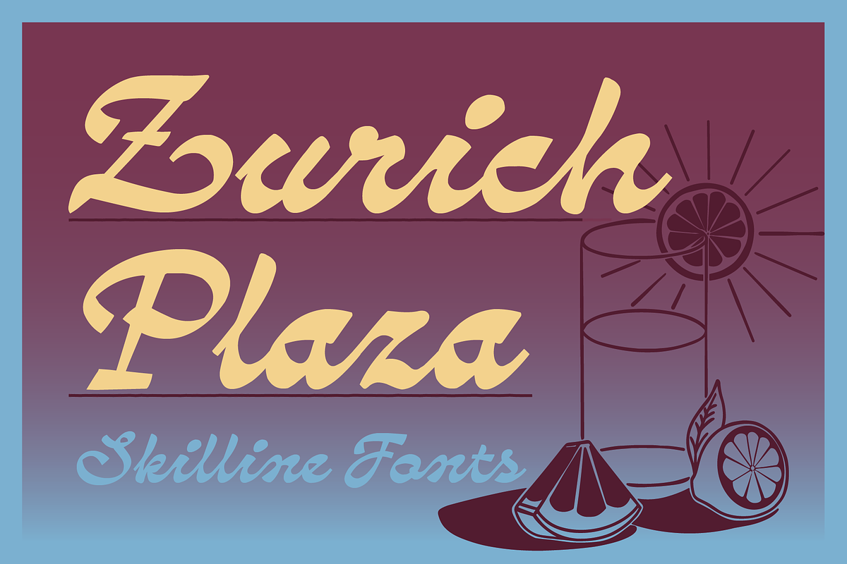 SFC Zurich Plaza, a Script Font by Skilline Supply Co. (Photo 2 of 10)