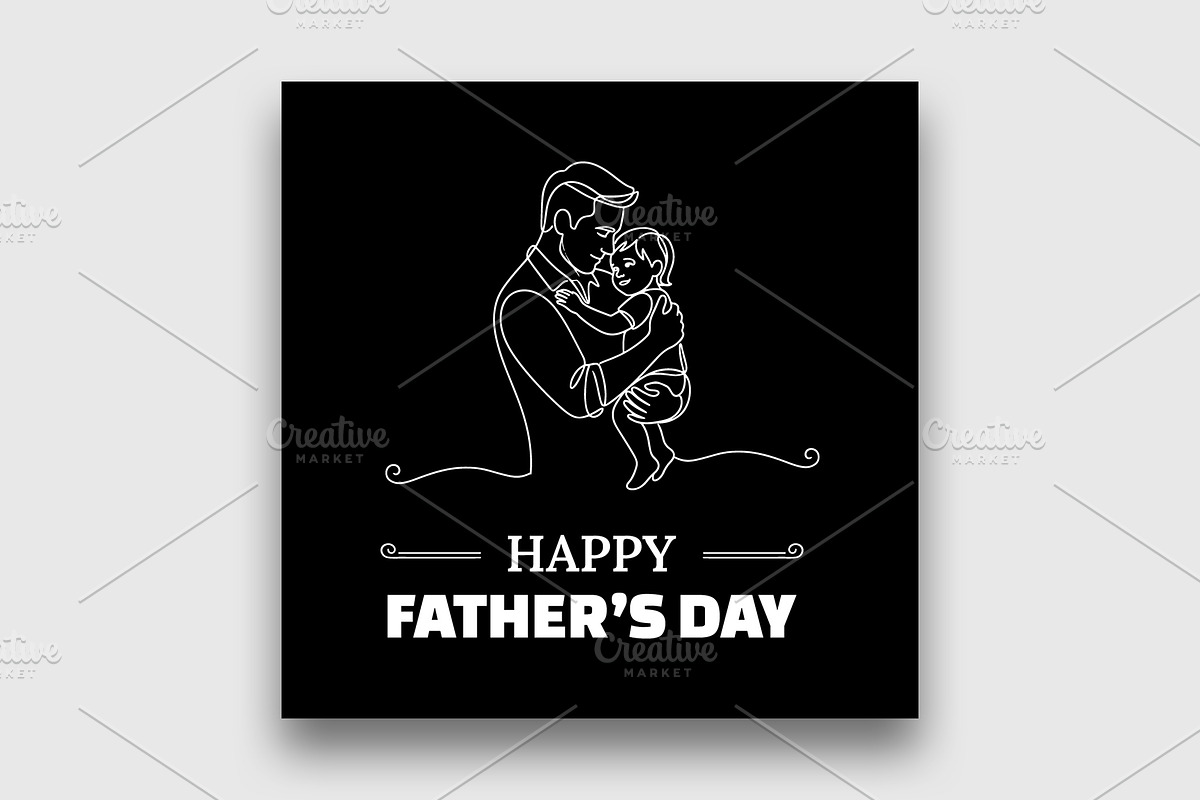 Fathers Day Social Media Post Banner, a Social Media Template by nandinigraphics (Photo 2 of 4)