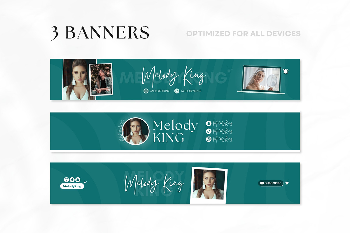 YouTube Channel Branding Kit | Canva, a Social Media Template by OniriqveDesigns (Photo 3 of 10)