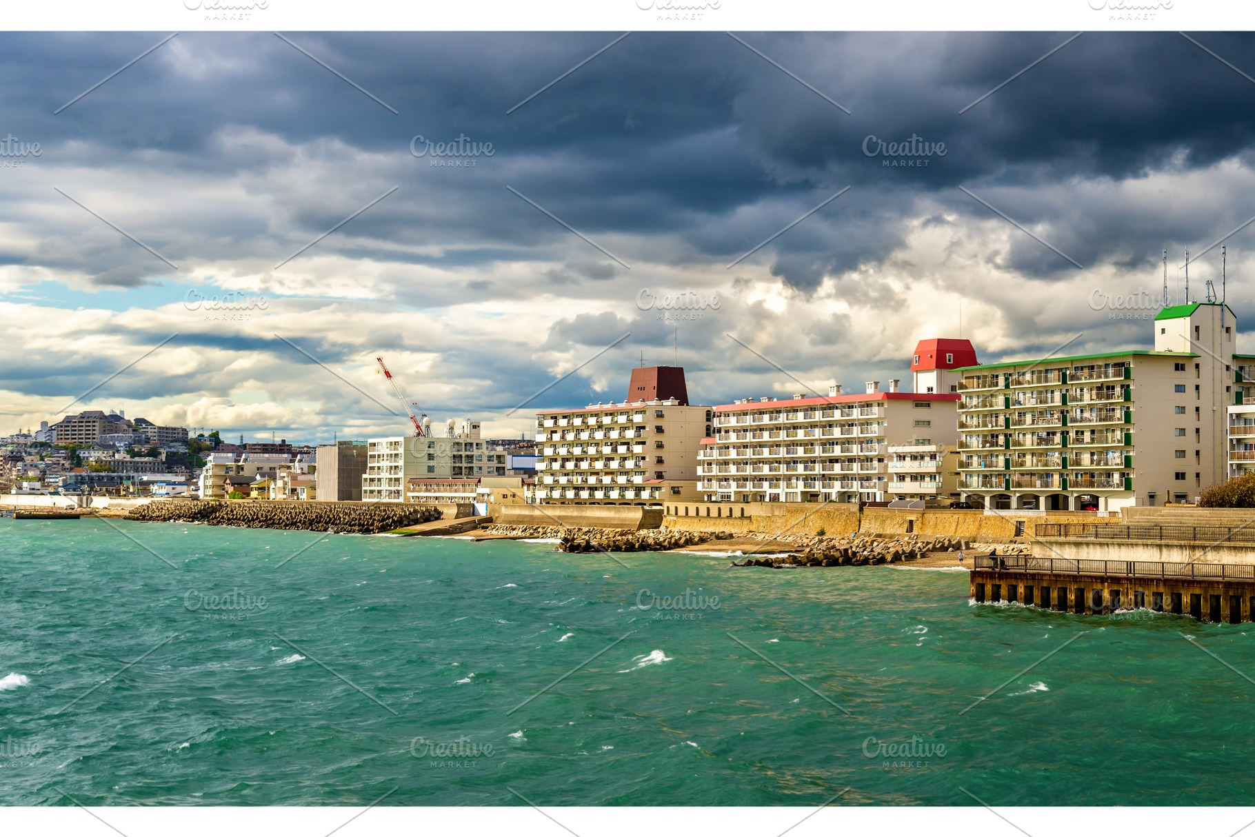 Seashore of Akashi town in Kobe, a Nature Photo by Leonid Andronov