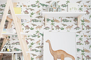 Watercolor Dinosaurus Collection, a Pattern Graphic by Oksana Dovhopol Art (Thumbnail 16 of 16)