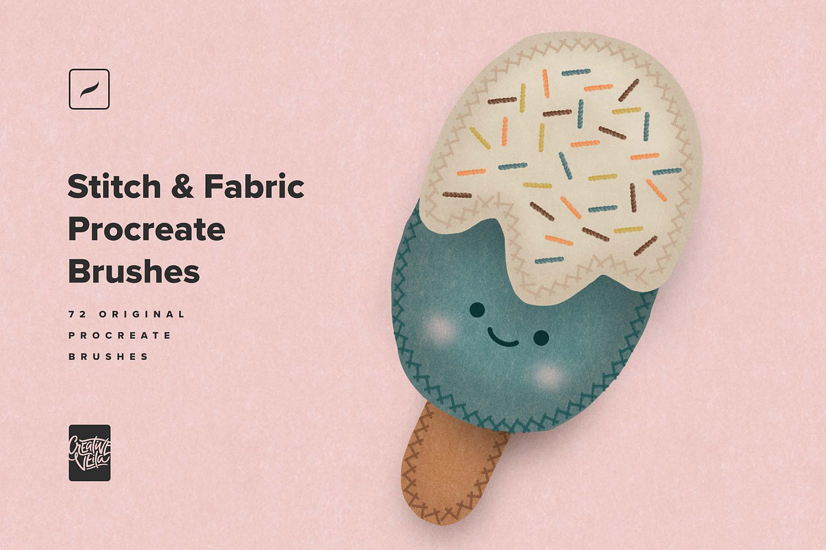Stitch & Fabric Procreate Brushes, a Brush Add-On by Creative Veila (Photo 1 of 10)