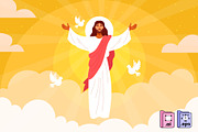 Ascension Day Religious Vector, a Person Illustration by MISS CHATZ (Thumbnail 2 of 3)