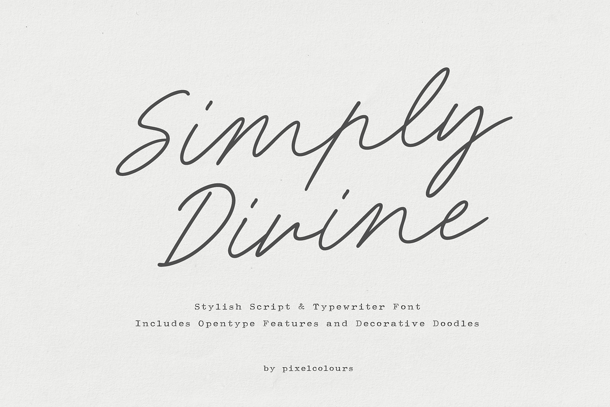 Handwritten Script Font SimplyDivine, a Handwritten Font by pixelcolours (Photo 1 of 11)