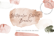 Watercolor Brushes for AI, a Brush Add-On by CL Creative Studio (Thumbnail 1 of 7)