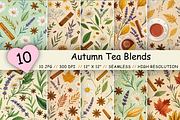 Autumn Tea Blends Digital Paper, a Pattern Graphic by FloridPrintables (Thumbnail 1 of 7)