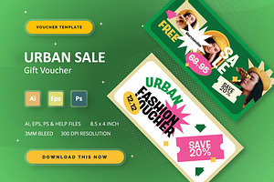 Urban Sale - Gift Voucher, a Print Template by StreaksideStd