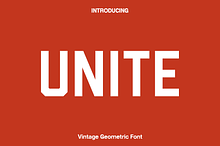 Unite - Vintage Geometric Font