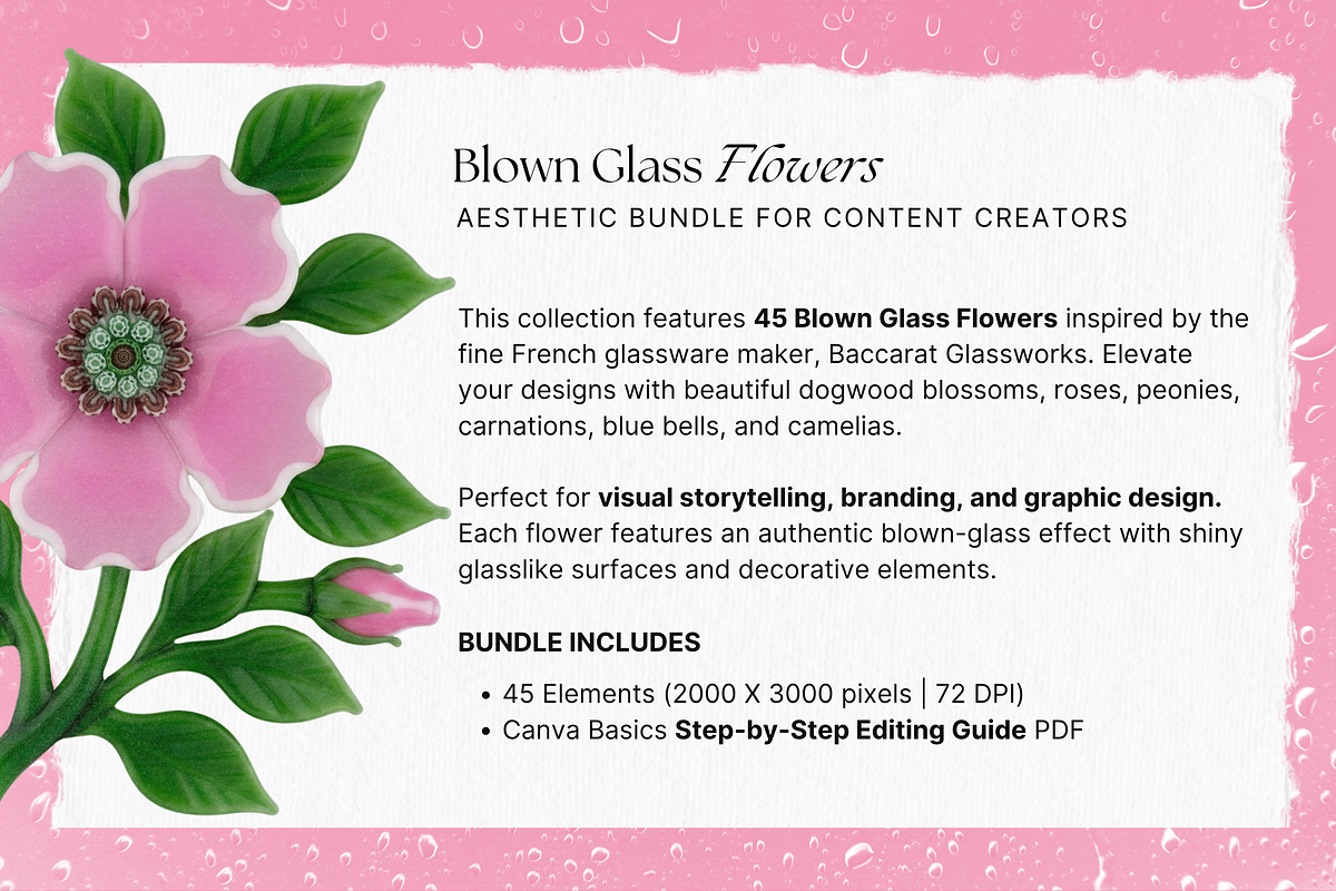 Blown Glass Flowers Collection, an Object Graphic by The Flossy Finch (Photo 2 of 15)