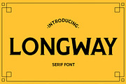 Longway - Serif Font, a Serif Font by CorgiAstronaut (Thumbnail 1 of 6)