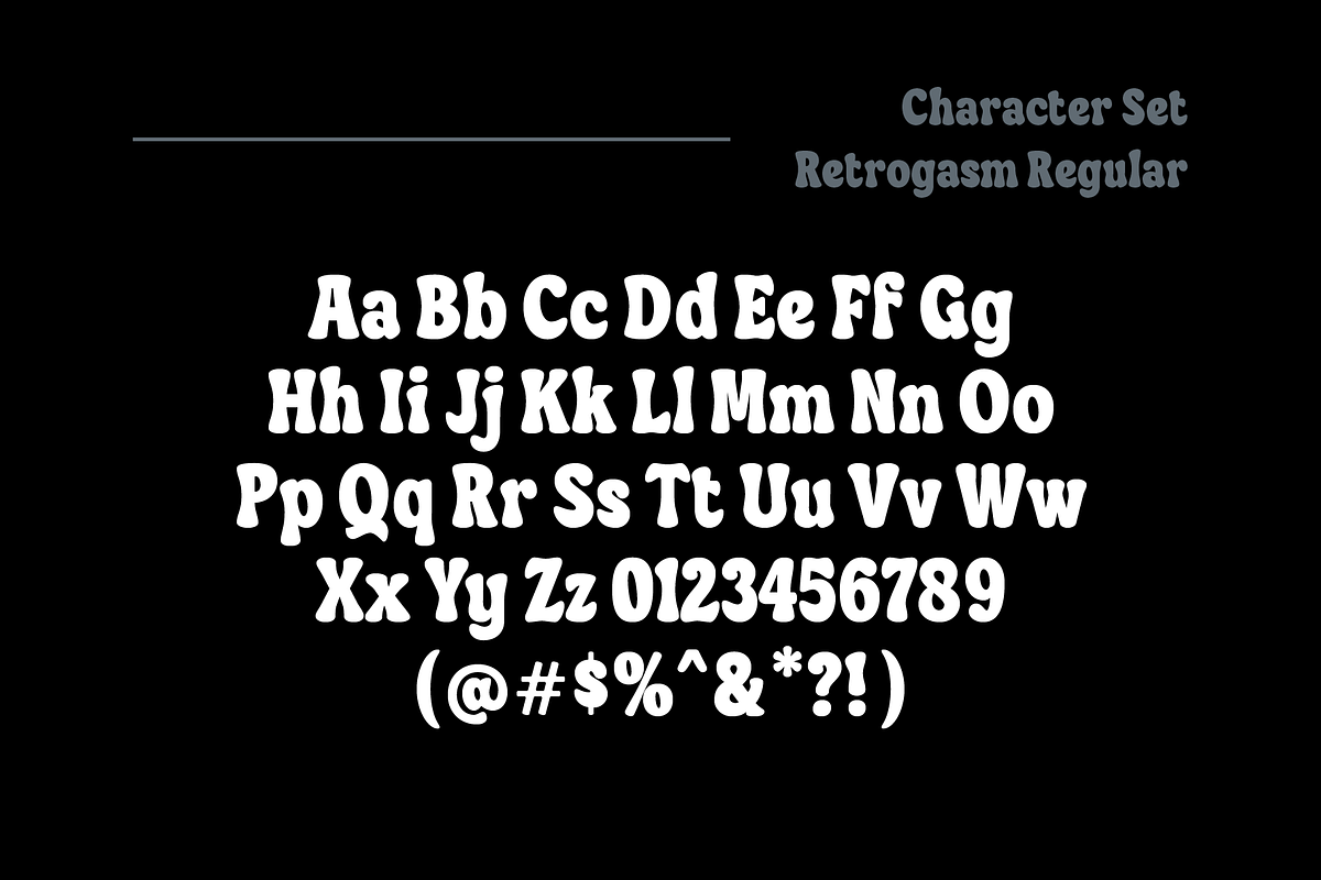 Retrogasm | Retro Groovy Typeface, a Script Font by Eaver Studio (Photo 5 of 8)