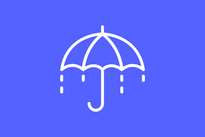minimalist umbrella line logo design, a Branding & Logo Template by devastd