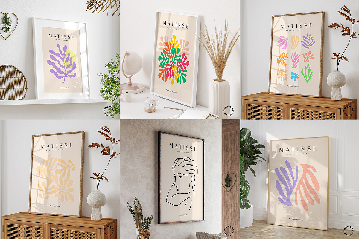 Matisse Modern Gallery 1, a Background Graphic by Wall Art Print Studio (Photo 8 of 13)