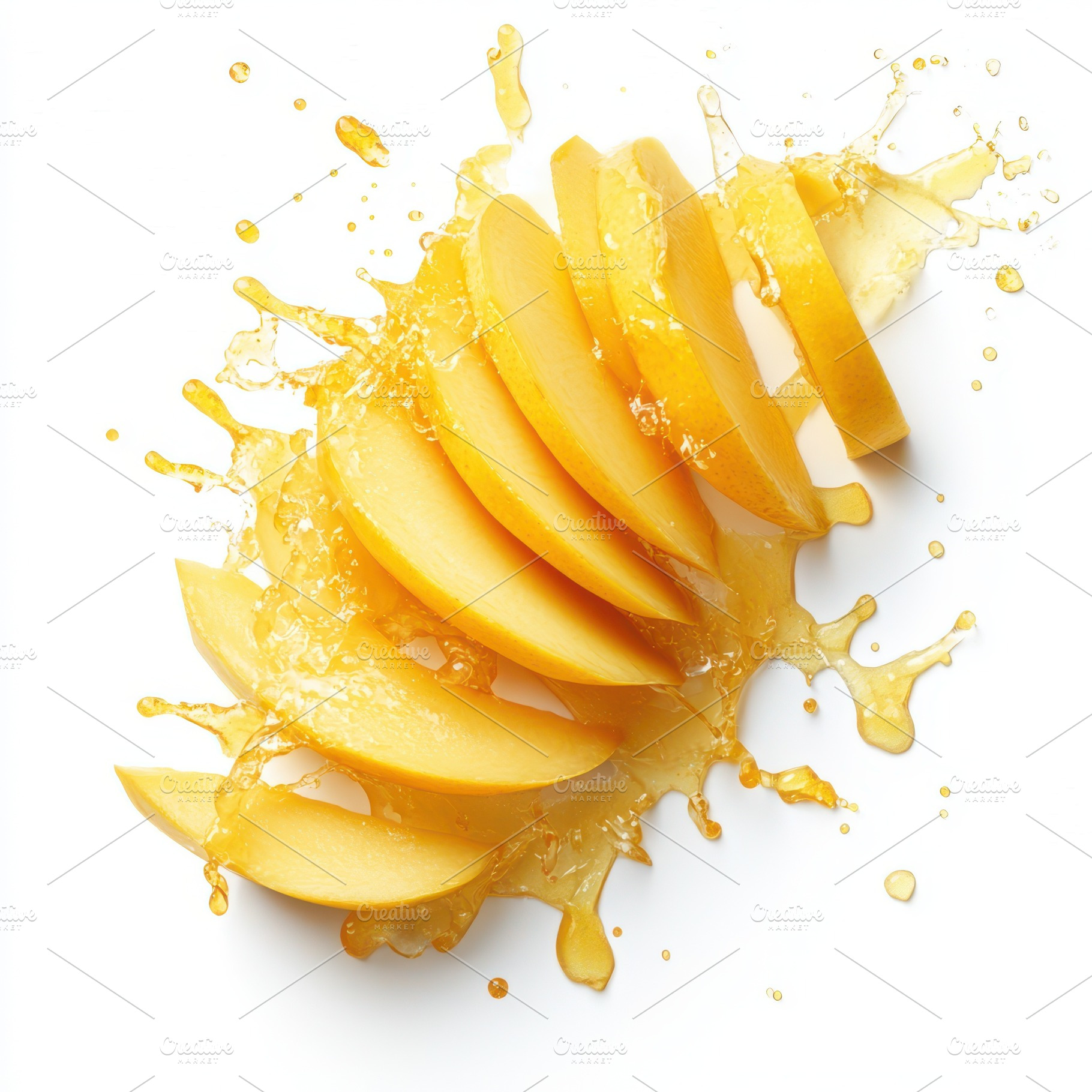 Sliced Mango with Splash of Juice is, a Food & Drink Photo by Pixeness Studio