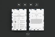 Feather Resume / Card Template, a Resume Template by MH Design Template (Thumbnail 2 of 4)