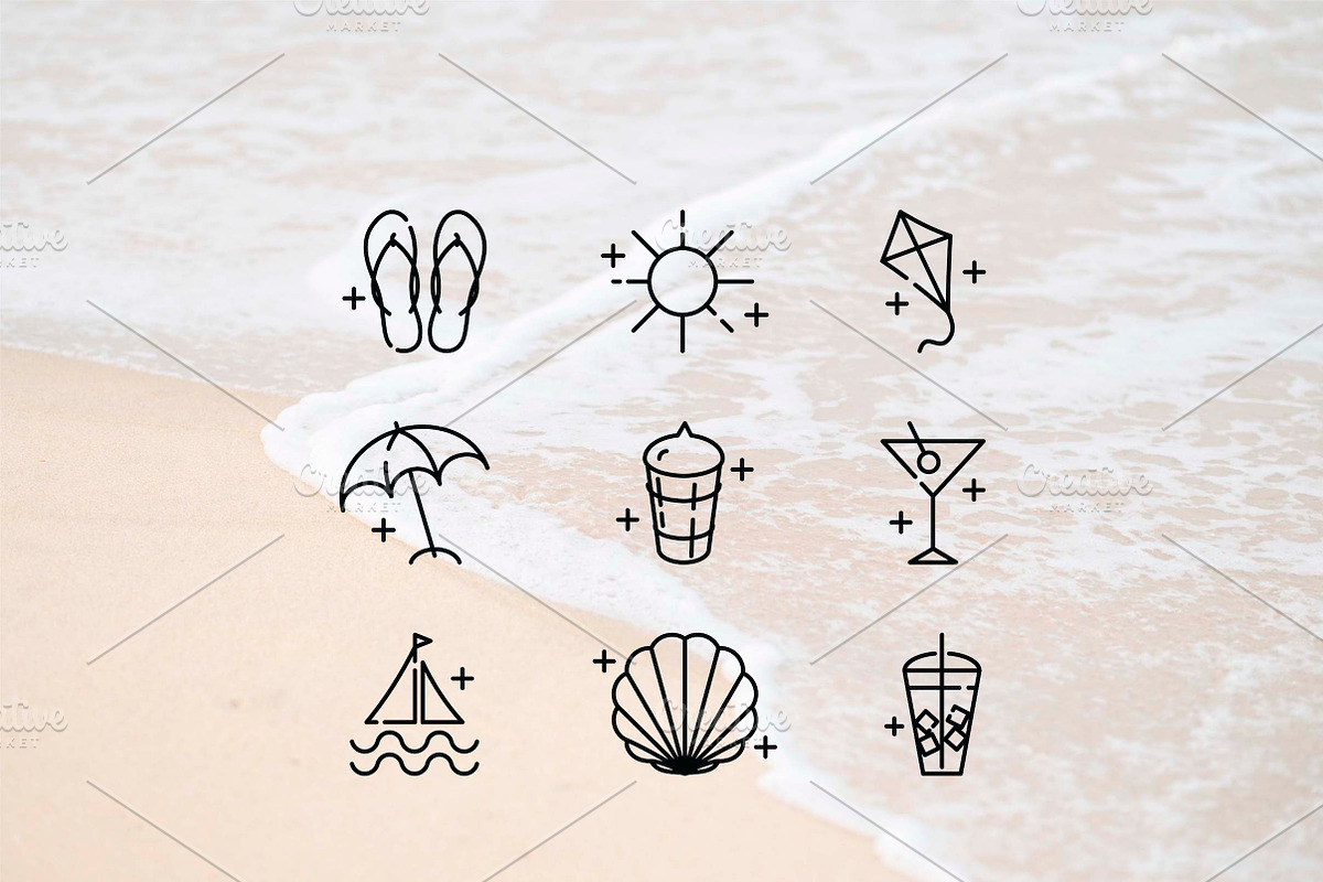 Summer line icons, a Duotone Icon by Lyolya Profitrolya (Photo 2 of 2)