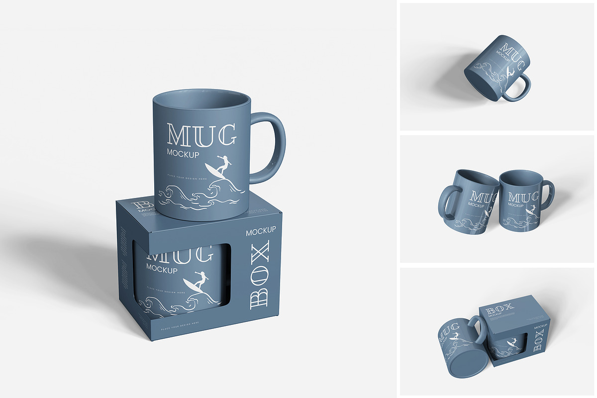 Mug With Box Mockup, a Product Mockup by MrLetters (Photo 1 of 5)