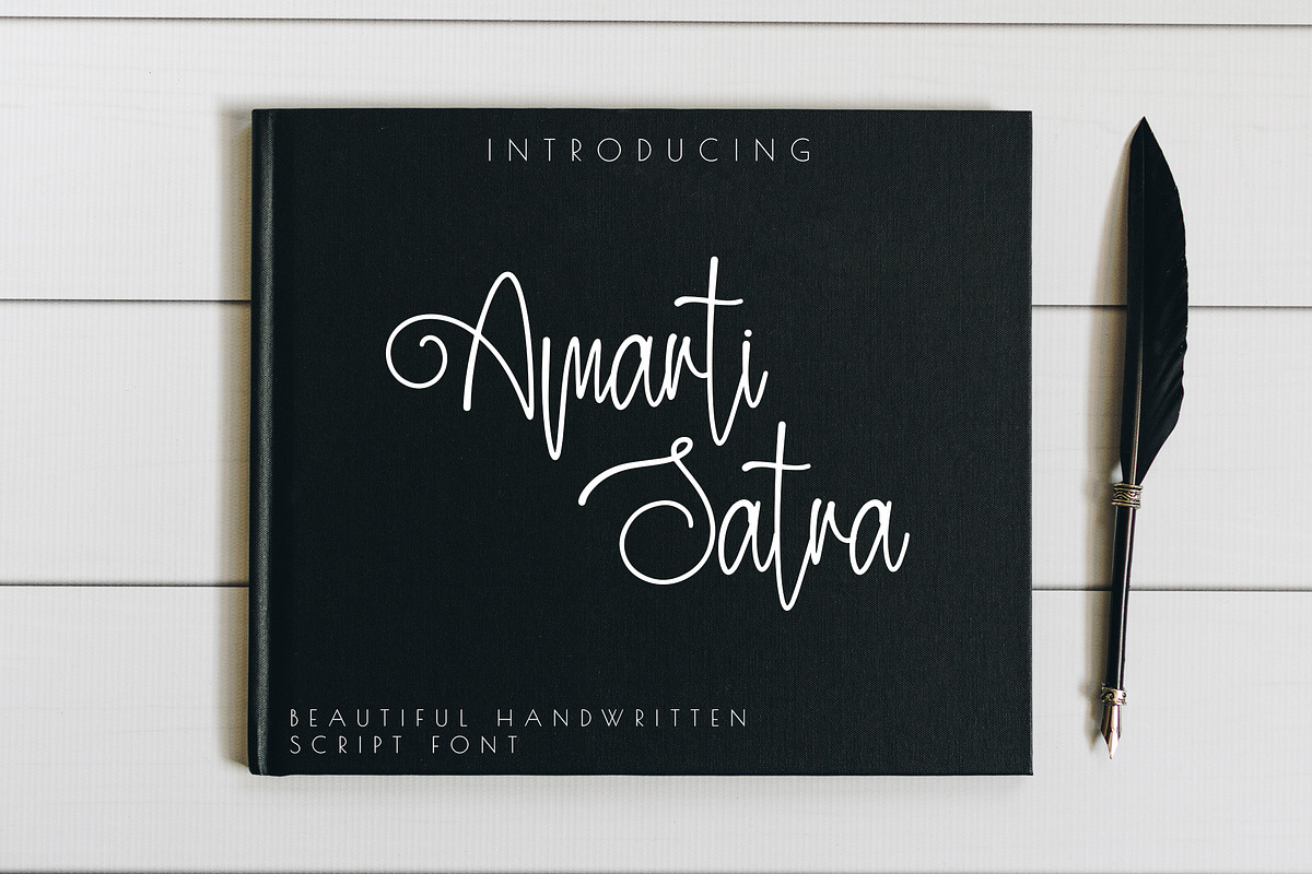 Amarti Satra - Handwritten Font, a Script Font by NTC Graphic (Photo 1 of 9)