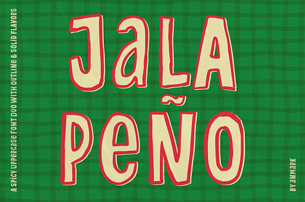 Jalapeno Spicy All Caps Font Duo, a Sans Serif Font by AnMark