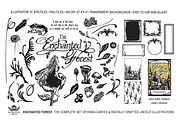 Enchanted Forest Linocuts, an Object Illustration by WhiteRiverStudio (Thumbnail 4 of 5)