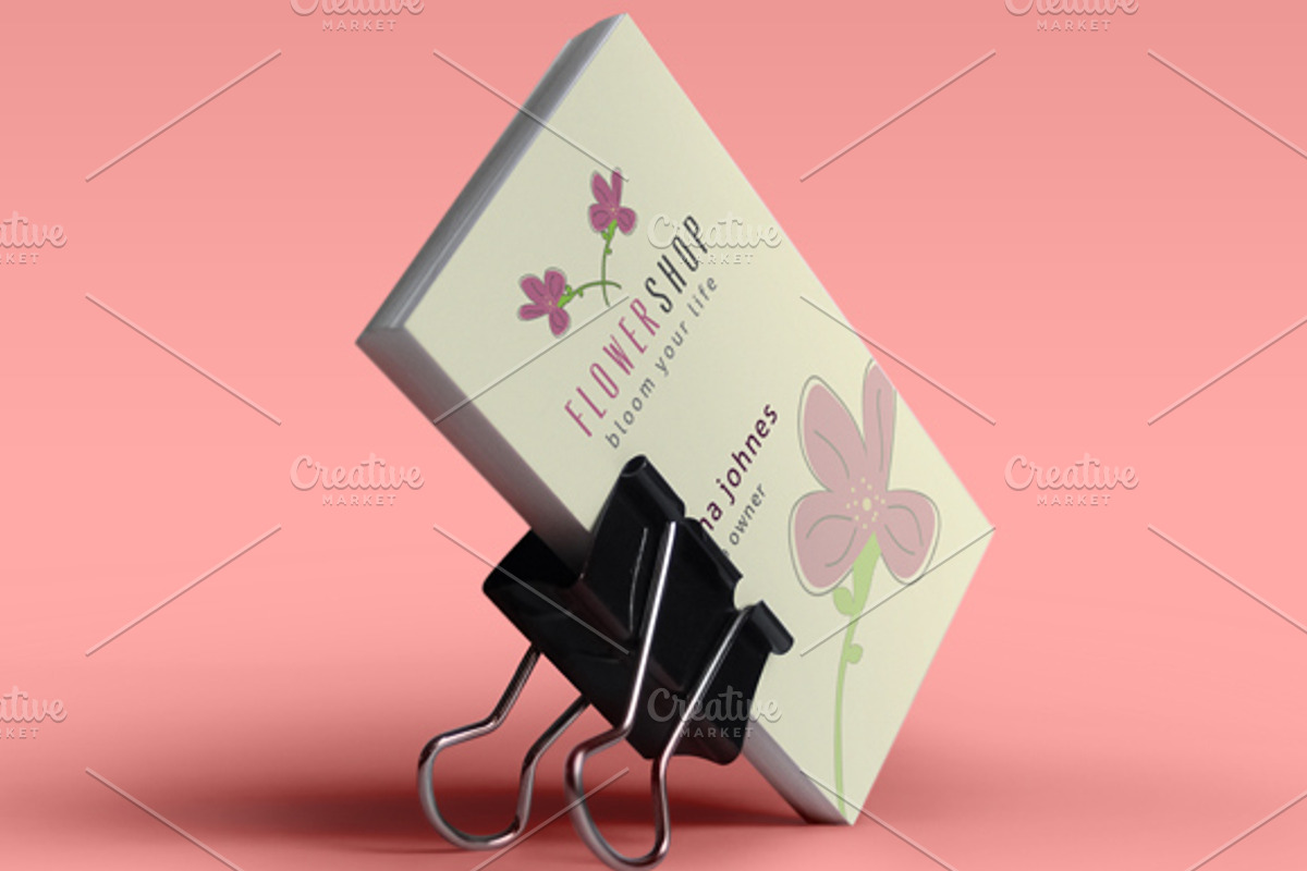 Flower Shop Business Card 2 Colors, a Business Card Template by felicidads (Photo 3 of 4)