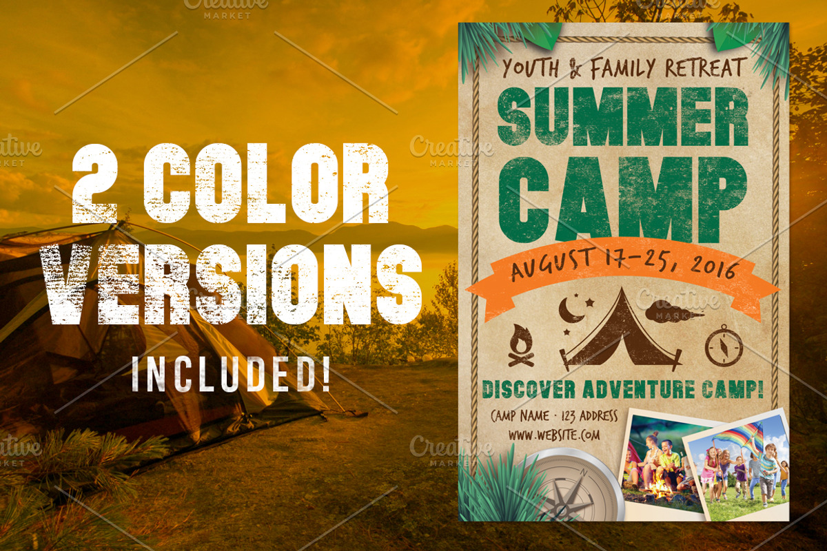 Chalk Summer Camp Flyer, a Flyer Template by SkyvaraSupply (Photo 2 of 2)