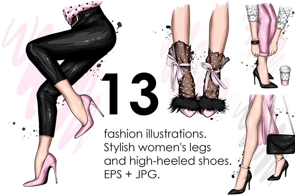 Stylish high-heeled shoes. Vector., a Person Illustration by Vitaliy Grin (Photo 1 of 3)