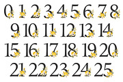 Sunshine Yellow Floral Numbers, an Illustration by Amanda Ilkov (Thumbnail 5 of 5)