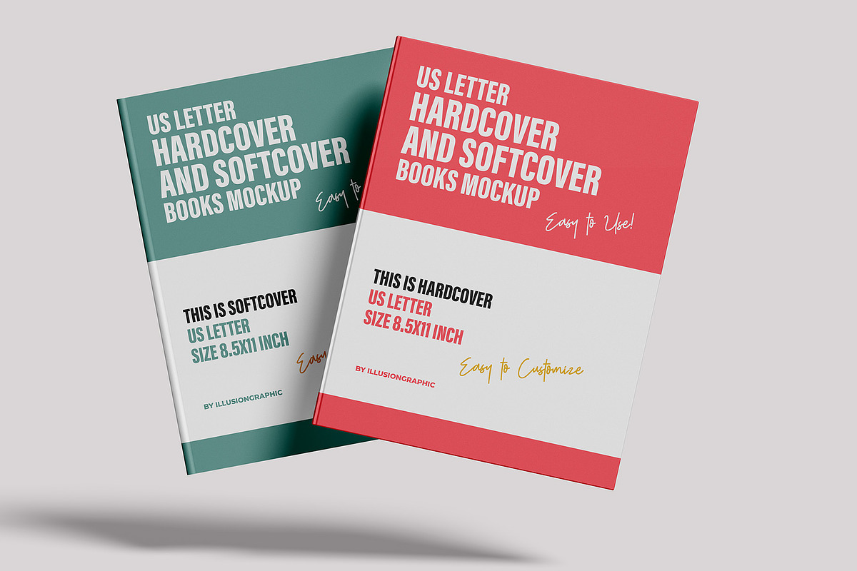 Hardcover and Softcover Books Mockup, a Books & Magazine Mockup by Illusiongraphic (Photo 3 of 22)