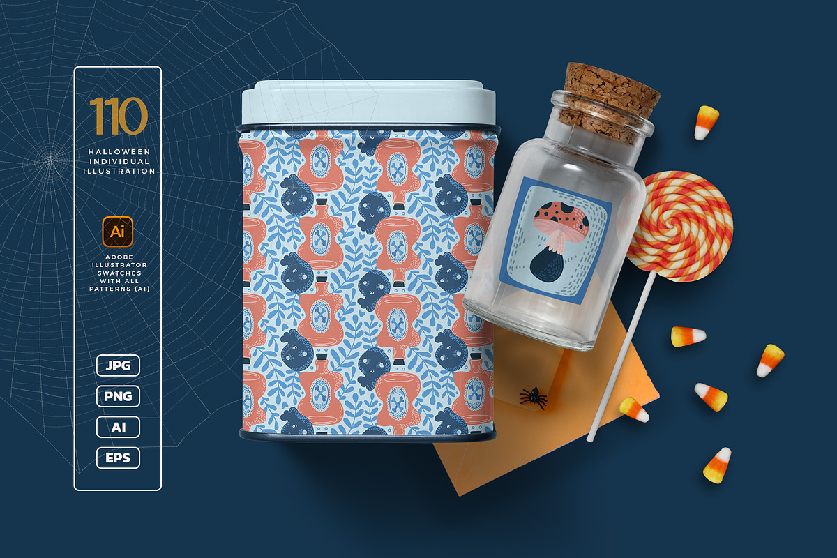 Halloween Pattern & Illustration, a Pattern Graphic by KetteCreate (Photo 7 of 10)