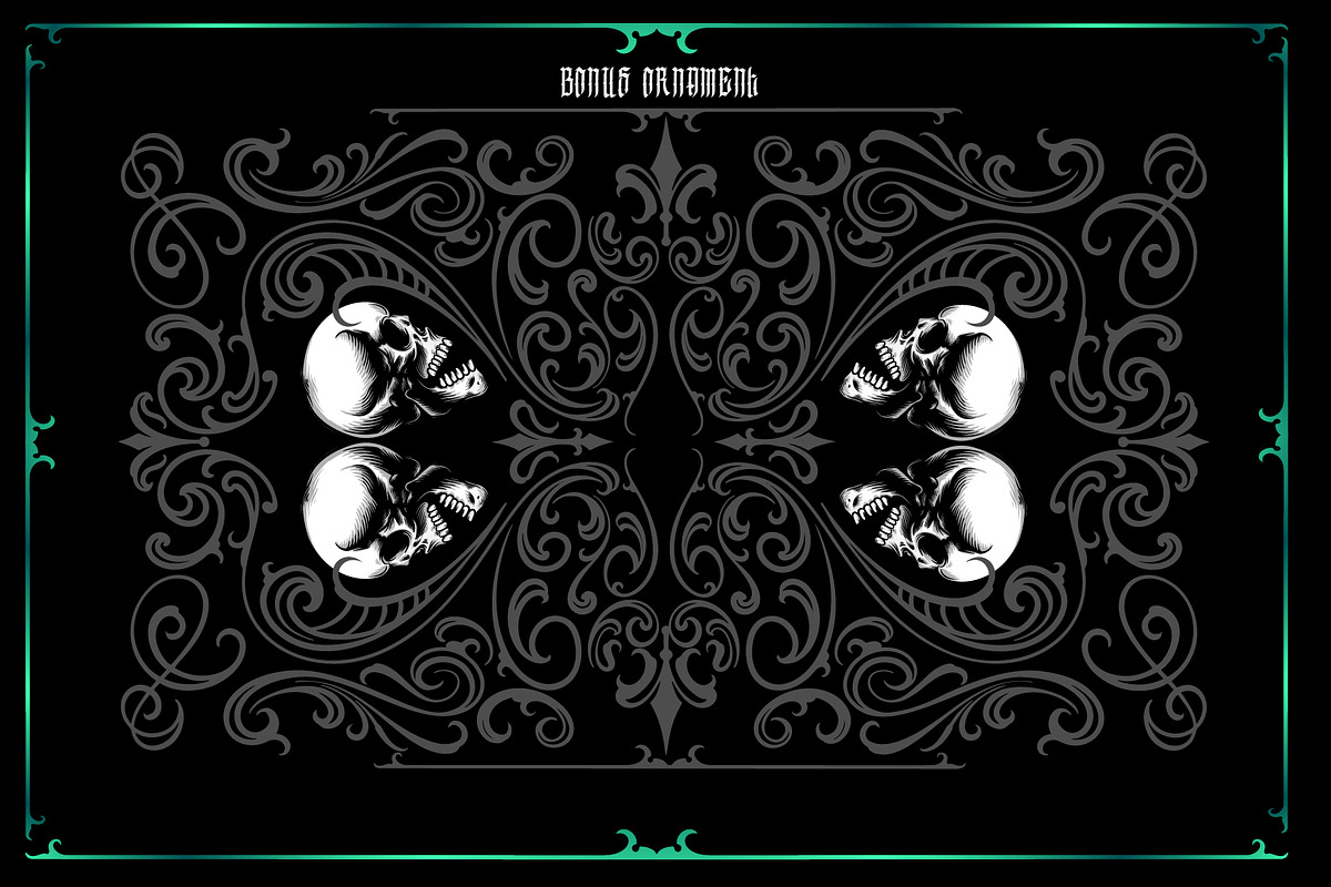 GreenBull + Decorative bonus, a Blackletter Font by dansdesign (Photo 7 of 7)