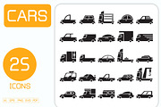 To Truck Van Pickup Car Icons Set, a Transportation Illustration by Designfour (Thumbnail 1 of 7)