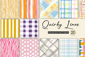 Quirky Lines Seamless Patterns, a Pattern Graphic by Libby Wishes