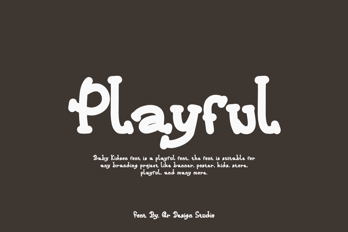 Baby Kidson - Funny Font, a Serif Font by QR Design Studio (Photo 2 of 7)
