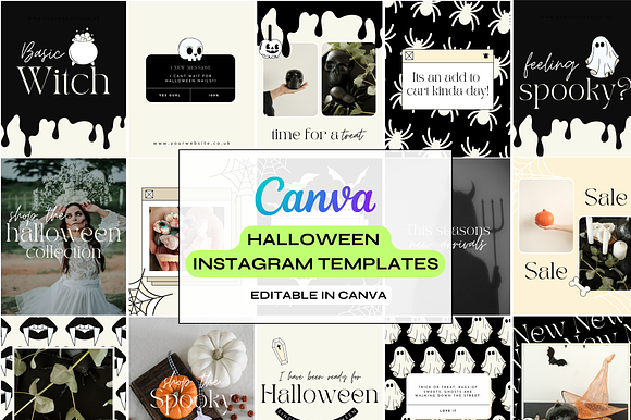 Halloween Instagram Templates Black preview 7
