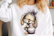 Whimsical easter bunny clipart, an Illustration by SinaCreation (Thumbnail 5 of 7)