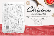 Christmas card map creator, a Seasonal Illustration by Alisovna (Thumbnail 1 of 12)