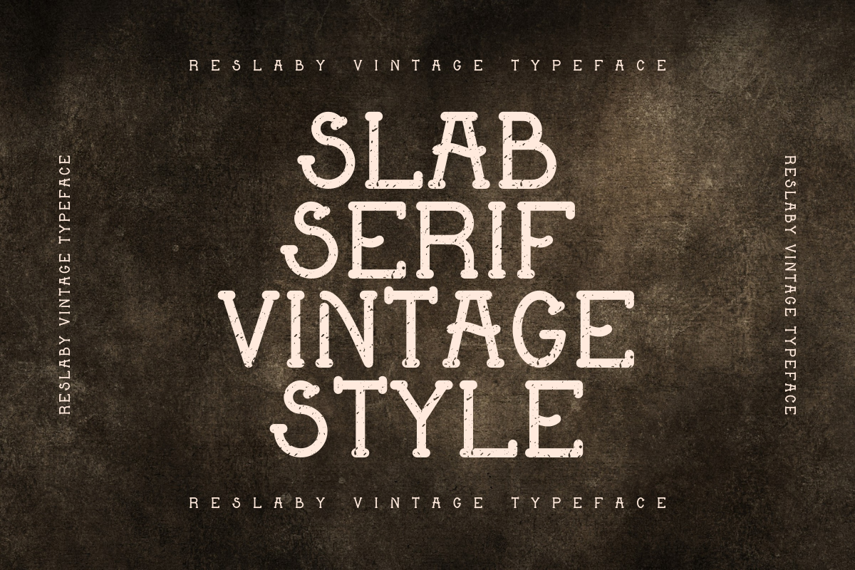 Reslaby - Vintage Slab Serif Font, a Slab Serif Font by Letterayu Studio (Photo 2 of 10)
