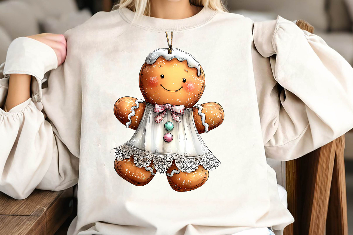 Gingerbread Christmas Clipart Bundle, a Seasonal Illustration by fashionaddict (Photo 5 of 7)