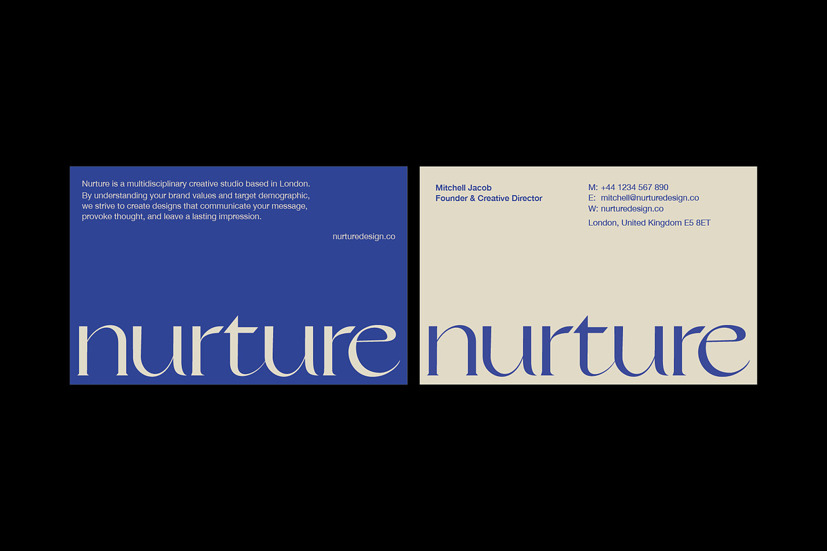 0001 Business Card | Design Template, a Marketing Template by Nurture Design Co. (Photo 1 of 3)