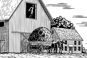 Woodcut Hay Farmers, an Illustration by blue67sign (Thumbnail 2 of 2)