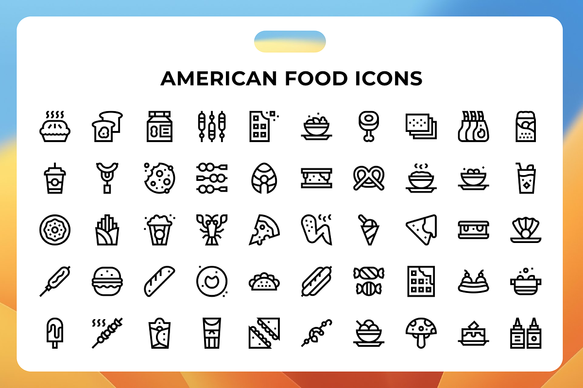 American Food Icons, a Duotone Icon by Wencory (Photo 1 of 3)