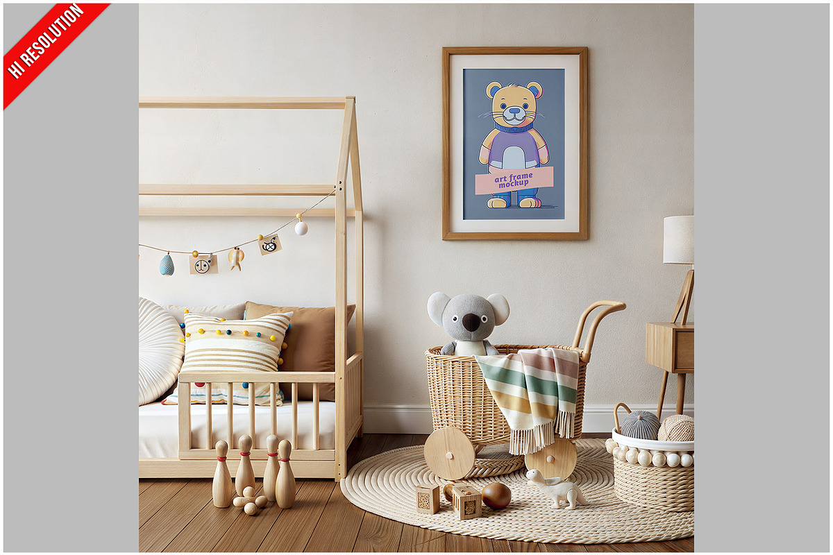 Kids Playroom Frame Mockup, a Product Mockup by Bruno's Shop (Photo 1 of 3)