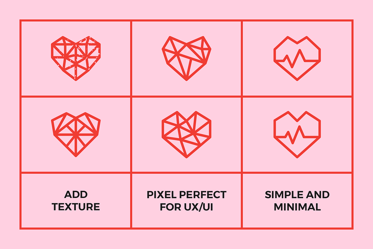 70 Geometric Hearts Logo, an Outline Icon by Abstracto-Create (Photo 3 of 8)
