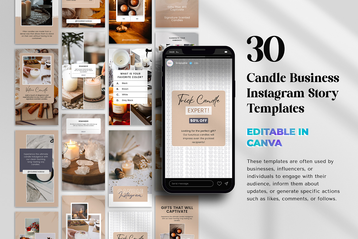 Candle Instagram Story Templates